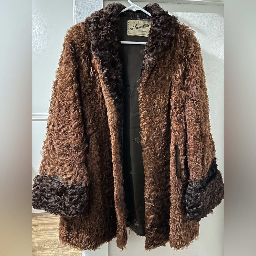 Vintage Mongolian sheepskin Ed Hamilton Fur Coat